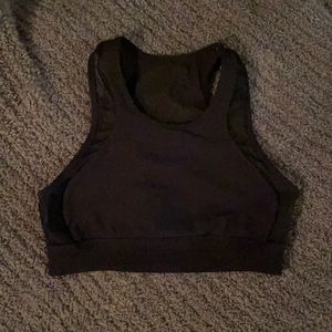 Black BlueLife sports bra. Crop. Mesh back. Size s